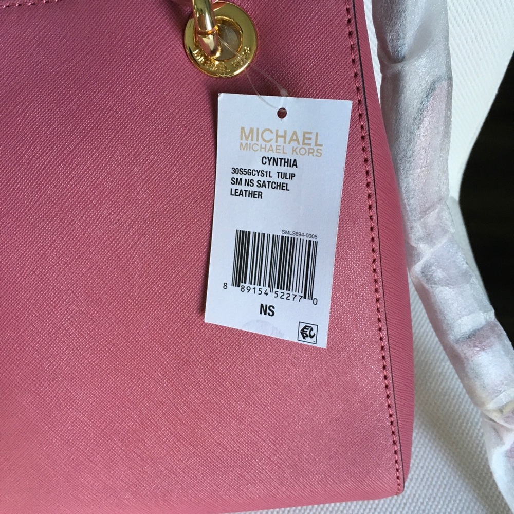 NWT Michael Kors Small Cynthia Satchel Tulip - Picture 4 of 15